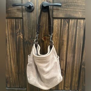 Rough & Tumble Hazelnut Nubuck Brunswick Bucket bag handbag